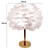 Feather LED Table Lamp with Push Button Subdued Light Decorative Gold Desk Bed Night Light