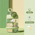 Kids Water Bottle 450ml Plastic Leak Proof Anti Fall Portable Sports Water Bottle with Straw for Home School Travel Green