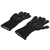 BBQ Gloves Heat Resistant Grilling Gloves Non Slip Oven Gloves Long Kitchen Gloves for Barbecue Baking Black Average Size 26‑35CM