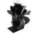 6 Blade Stove Eco Fan Black High Temperature Resistant Self Starting Energy Saving Heat Powered Fan for Home