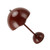 Mushroom Table Lamp 1800mAh LED 3 Lighting Modes USB Type C Stepless Dimming Touch Dimmable Small Bedside Table Lamp for Home Office Wine Red