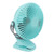 10W Monocrystalline Silicon Solar Ventilator Brushless Double Sided Rotation Solar Panel Powered Portable Cooling Fan for RV Travel Pet Cyan