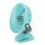 10W Monocrystalline Silicon Solar Ventilator Brushless Double Sided Rotation Solar Panel Powered Portable Cooling Fan for RV Travel Pet Cyan