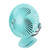 10W Monocrystalline Silicon Solar Ventilator Brushless Double Sided Rotation Solar Panel Powered Portable Cooling Fan for RV Travel Pet Cyan