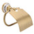 Vintage Toilet Paper Holder Metal Paper Towel Holder Rack with Porcelain Decoration Wall Mounted for Bathroom
