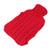 Hot Water Bag Rubber Explosionproof Water Injected Hand Warming Bag with Twist Knit Hand Insert Cover Large Christmas Red