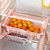 Fridge Drawer Organizer Retractable Multifunction Space Saving Refrigerator Storage Box White 20.5x16.4x7.6cm / 8.1x6.5x3.0in