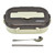 Portable Kids 304 Stainless Steel Lunch Box 1.3L Four Compartment Bento Box with Soup Bowl Chopsticks SpoonGreen