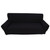 3 Seater Polyester Sofa Loveseat & Chair Cover Sofa Slipcover Couch Cover (Black)