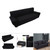 3 Seater Polyester Sofa Loveseat & Chair Cover Sofa Slipcover Couch Cover (Black)