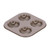 4Cavity Quadrate Baking Pan Mini NonStick Heavy Duty Carbon Steel Cupcake Mold for Microwave(Deep Shell Baking Pan )