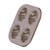 4Cavity Quadrate Baking Pan Mini NonStick Heavy Duty Carbon Steel Cupcake Mold for Microwave(Deep Shell Baking Pan )