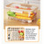Fridge Organizer with Lids & Handle, Reusable Food Storage Containers Vegetable Fruit Keepers for Home/Picnic