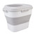 Rice Food Storage Container Large Collapsible Food Storage Container with Measuring Cup Rolling Wheel Grey