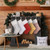 Sequins Plush Christmas Socks with Lanyard Portable Christmas Gift Bags Xmas Decoration for Fireplace and Christmas Tree Decor