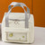 Insulated Bento Bag Oxford Cloth Large Capacity Japanese Style Lunch Bag with Shoulder Handle for Outdoor Picnic