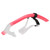 Swimming Snorkel Reduced Drag Silicone Swimming Breathing Tube with Adjustable Head Brace for Snorkeling Diving Pink
