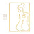 Single Line Art Wall Decor Iron Minimalist Female Line Drawing Home Hanging Wall Decor for Bedroom Kitchen Bathroom Living Room Gold Type B