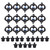 15 Set Plastic Rotating Sprinkler 360° Agricultural Watering Sprinkling G1/2in Male Thread