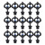 15 Set Plastic Rotating Sprinkler 360° Agricultural Watering Sprinkling G1/2in Male Thread