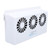 Solar Powered Car Exhaust Fan 3 Heads Odor Removal Multifunctional Air Purifier Cooling Fan for Home Automotive Office White