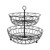 Fruit Basket Black Iron European Style Double Layer Fruit Storage Basket Removable Home Kitchen Snack Storage Holder