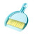 Mini Dustpan Brush Set Compact Multifunctional Table Cleaner Small Broom Dust Pan for Keyboard Cleaning Blue