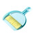Mini Dustpan Brush Set Compact Multifunctional Table Cleaner Small Broom Dust Pan for Keyboard Cleaning Blue