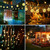2 Pcs 50 LED 32FT Crystal Globe Solar String Lights Outdoor Waterproof Solar Lights with 8 Lighting Modes for Garden Yard