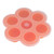 7 Cavities Silicone Egg Mold Reusable Storage Container Baby Food Freezer Trays with Lid Orange