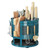 Rotating Knife Holder Multi Function Area Knife Chopstick Chopping Board Holder Kitchen Utensil Organizer Green