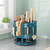 Rotating Knife Holder Multi Function Area Knife Chopstick Chopping Board Holder Kitchen Utensil Organizer Green
