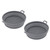 2 Pcs Silicone Air Cooker Pot With Handle Round Fryer Liner Tray Replacement for Kitchen Cooking Accessories 21cm Grey