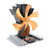 6 Blade Heat Powered Stove Fan Fireplace Fans Self Generating Thermal Fan with Insulation Board Thermometer Gold