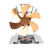 6 Blade Heat Powered Stove Fan Fireplace Fans Self Generating Thermal Fan with Insulation Board Thermometer Gold