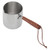 450ML Stainless Steel Butter Warmer Mini Butter Coffee Milk Pot Small Saucepan with Wooden Handle
