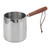 450ML Stainless Steel Butter Warmer Mini Butter Coffee Milk Pot Small Saucepan with Wooden Handle