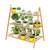 Flower Pot Holder Bamboo Multi Layer Decorative Floor Standing Succulent Planter Rack for Indoor Living Room Balcony