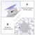 5PCS Snowflake Window Lights with Suction Cup Colourful LED Snowflake Lights for Christmas Party Window Wall Decoration