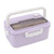 1500ml Lunch Box Heat Resistant Plastic Bento Box Portable Lunch Containers with Chopsticks Spoon for Students Taro Purple