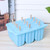 12-Grids Food Grade Silicone Ice Cream Mold Maker Making Tool with Cover and Ice Cream SticksBlue