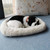 Realistic Sleeping dog Toy Breathing dog Stuffed Animal Doll with Mat Plush Toys for Children Home Ornament