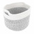 Foldable Laundry Basket Multipurpose Large Capacity Cotton Linen Woven Collapsible Laundry Hamper for Home Bedroom White, Grey 25x20cm / 9.8x7.9in