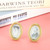 2Pcs/Set doll house Miniature Oval Frame Picture Photo Dollhouse DIY Accessories