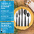 20 Pieces Silverware Set Premium Stainless Steel Flatware Set Service for 5 Include Fork Knife Spoon Set Dishwasher Safe Cutlery Utensil Set for Home/Hotel/Wedding