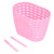 Children Bike Basket Thickened Plastic Wear Resistant and Durable Children's Bicycle Stroller Shopping Hanging BasketPink