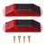 2pcs Solar Strobe Warning Light Waterproof Light Control High Bright LED Cordless Solar Flashing Safety Light for Traffic Barricades Night Driving Red