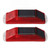 2pcs Solar Strobe Warning Light Waterproof Light Control High Bright LED Cordless Solar Flashing Safety Light for Traffic Barricades Night Driving Red