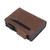 Anti Theft Wallet Aluminum Alloy PU Leather Multifunctional Slim Card Holder Bag with Slot for IOS Locator Brown