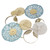 Wall Iron Decoration Lotus Shape With Mirror Metal Wall Art for Dining Room Restaurant
